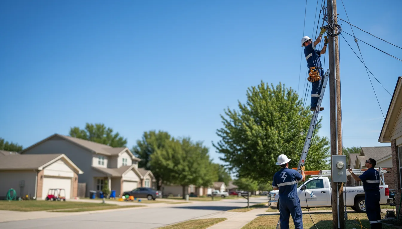 Residential electrician providing installation services in Strawn, TX